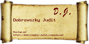 Dobrovszky Judit névjegykártya