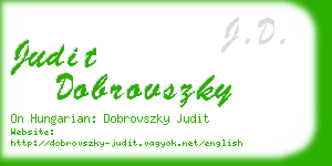 judit dobrovszky business card